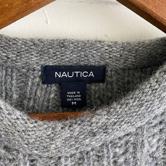 Nautica Striped Knit Wool Sweater - Picture 3 of 4